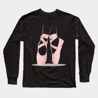 Ballerina Ballet Shoes - Cool Toe Dancing Long Sleeve T-Shirt